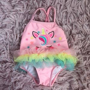 0-3 month One Piece Unicorn Swimsuit.